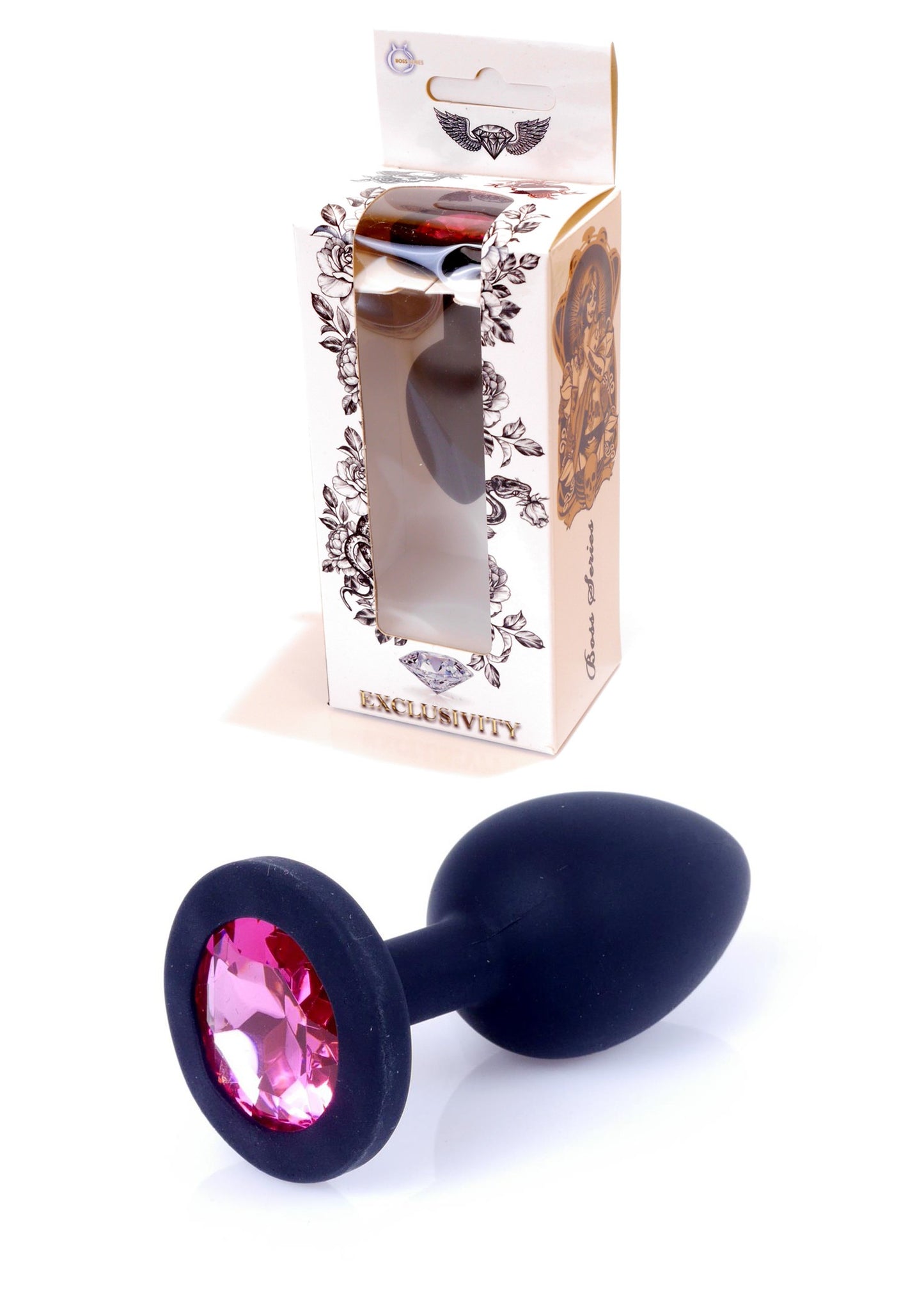 Butt plug,silikon,S,pink diamond