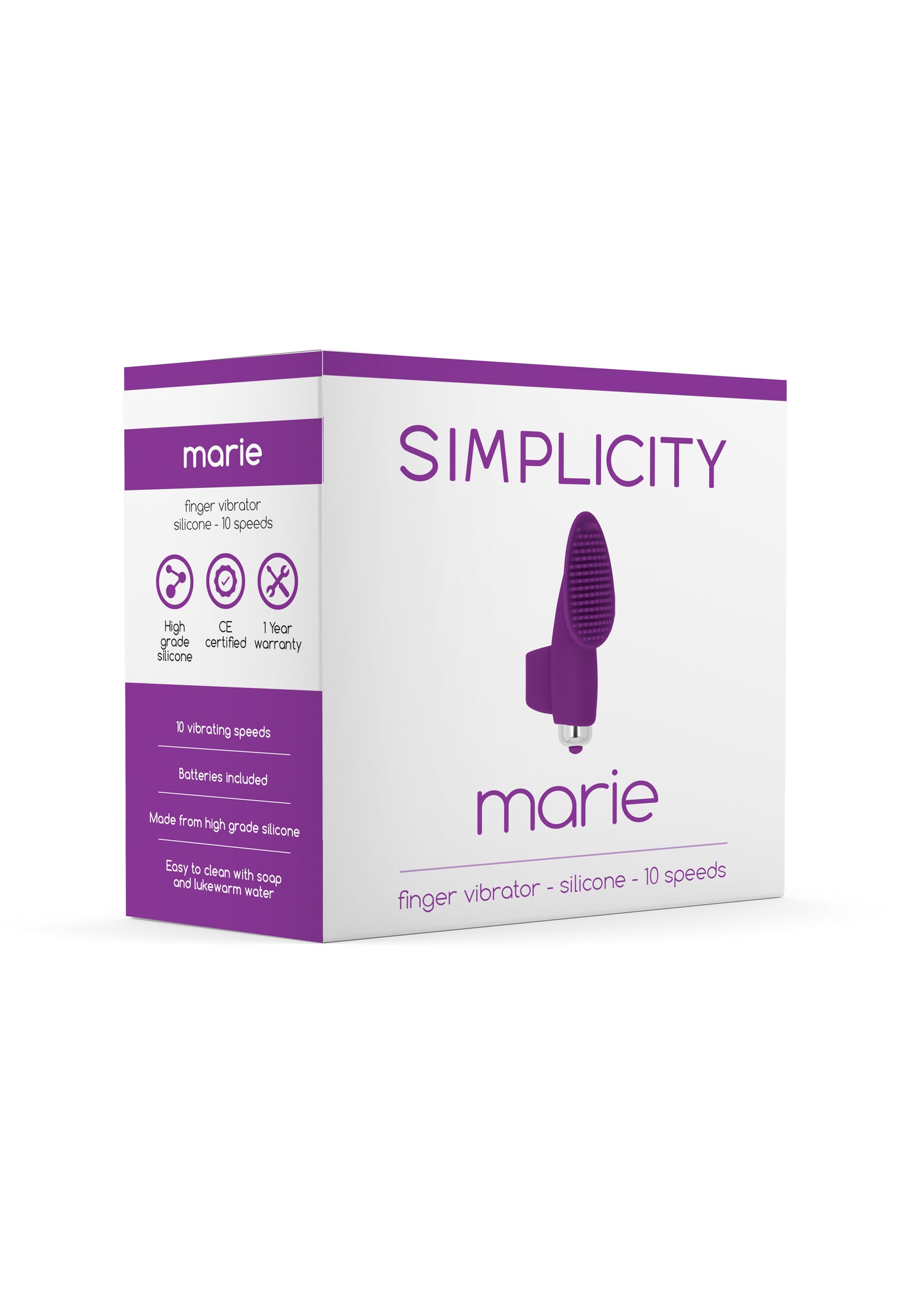Marie finger vibrator 10 brzina, ljubičasti