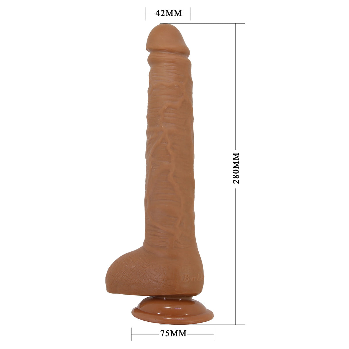 Dildo Dick 28 cm tamni