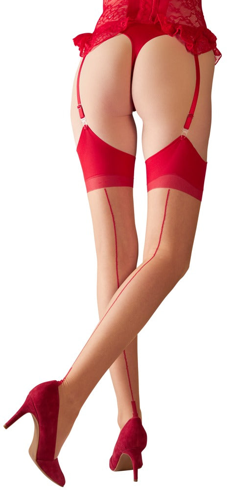 Stockings skin/red S