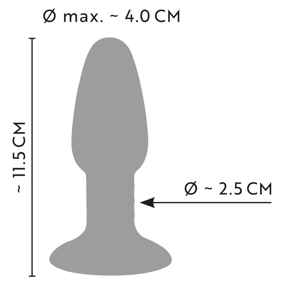 Tricolour butt plug 10 cm