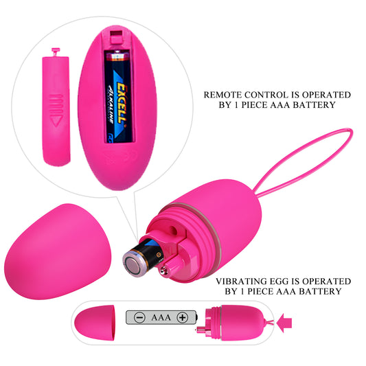 Egg Vibrator Selkie, 12 Vibration Modes, Remote Control, ABS, Pink