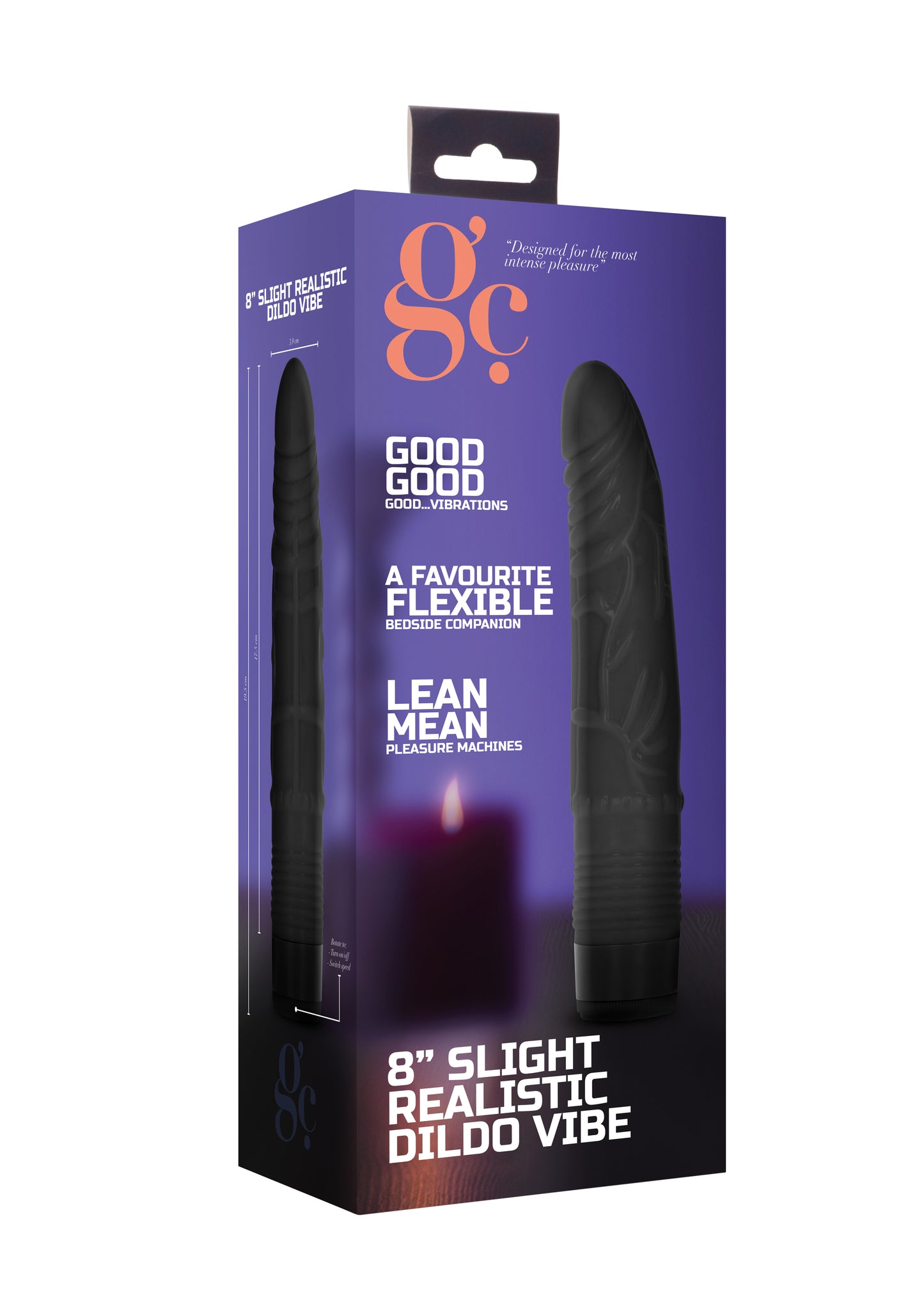 Slight realistic dildo vibe black 19,5 cm