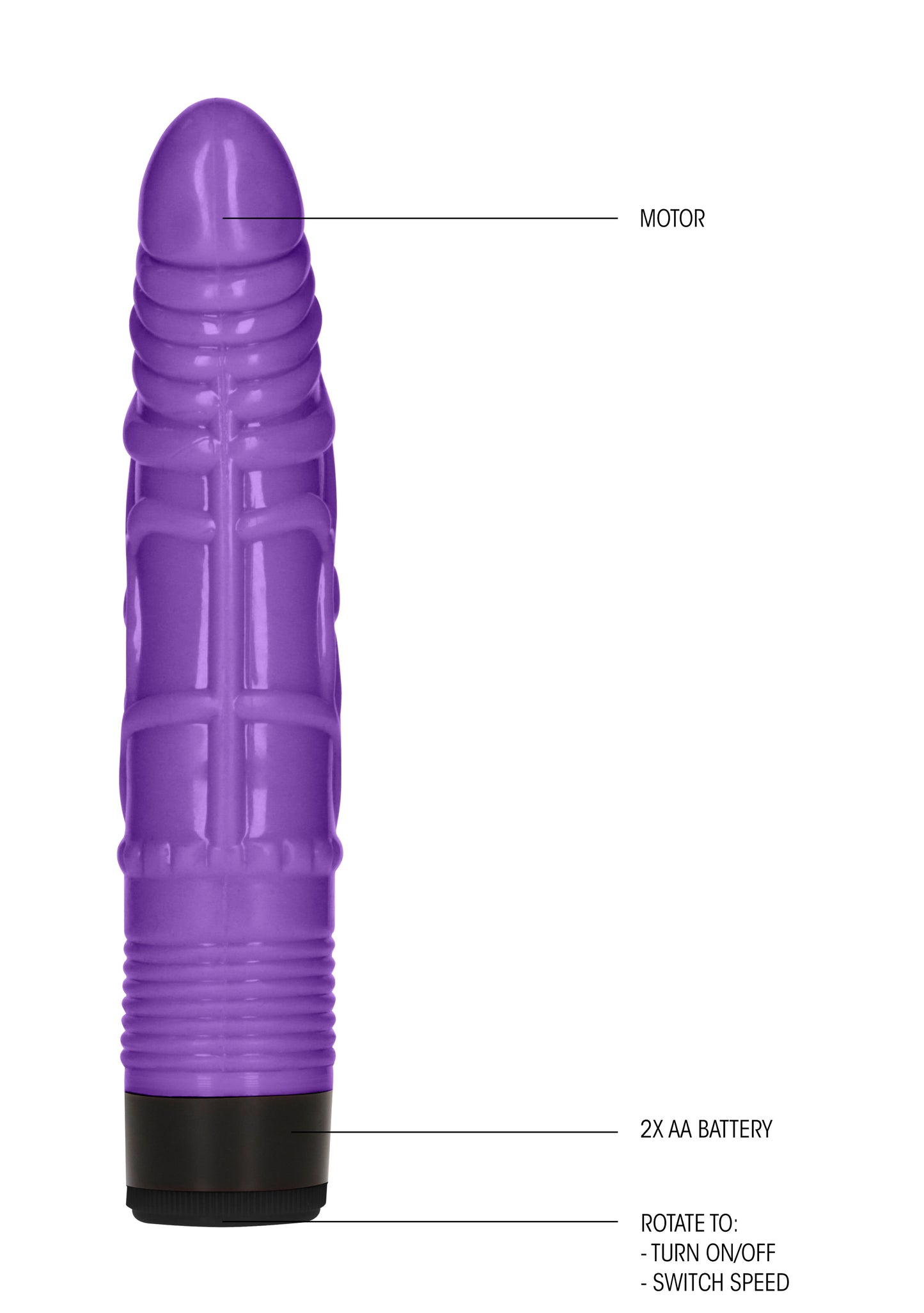 Slight realistic dildo vibe purple 19,5 cm