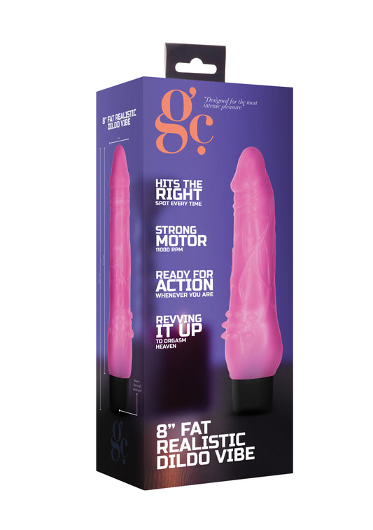 Fat realistic dildo vibe pink 19,5 cm