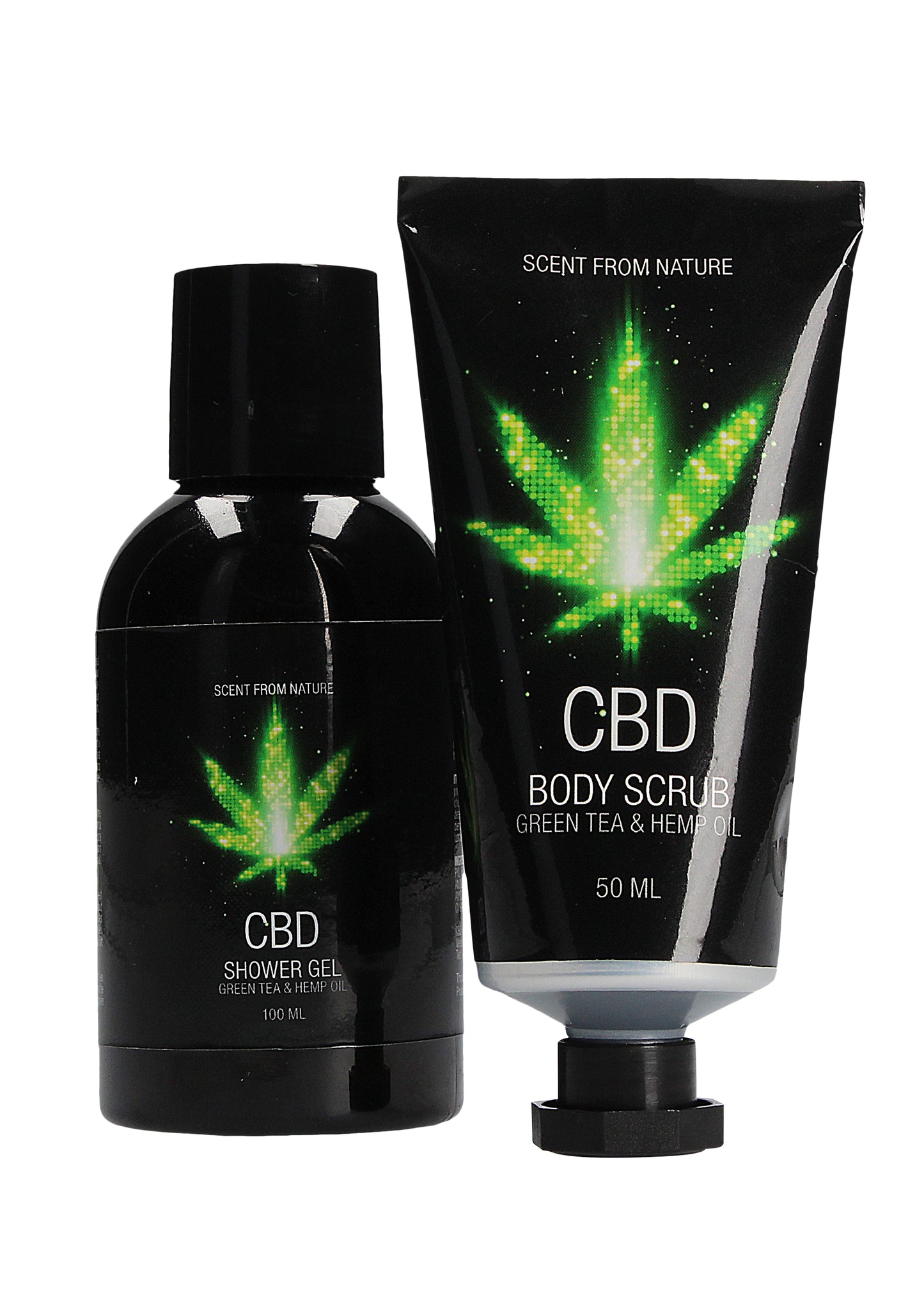 CBD - Bath and Shower - Travel set -  Green Tea Hemp Oil