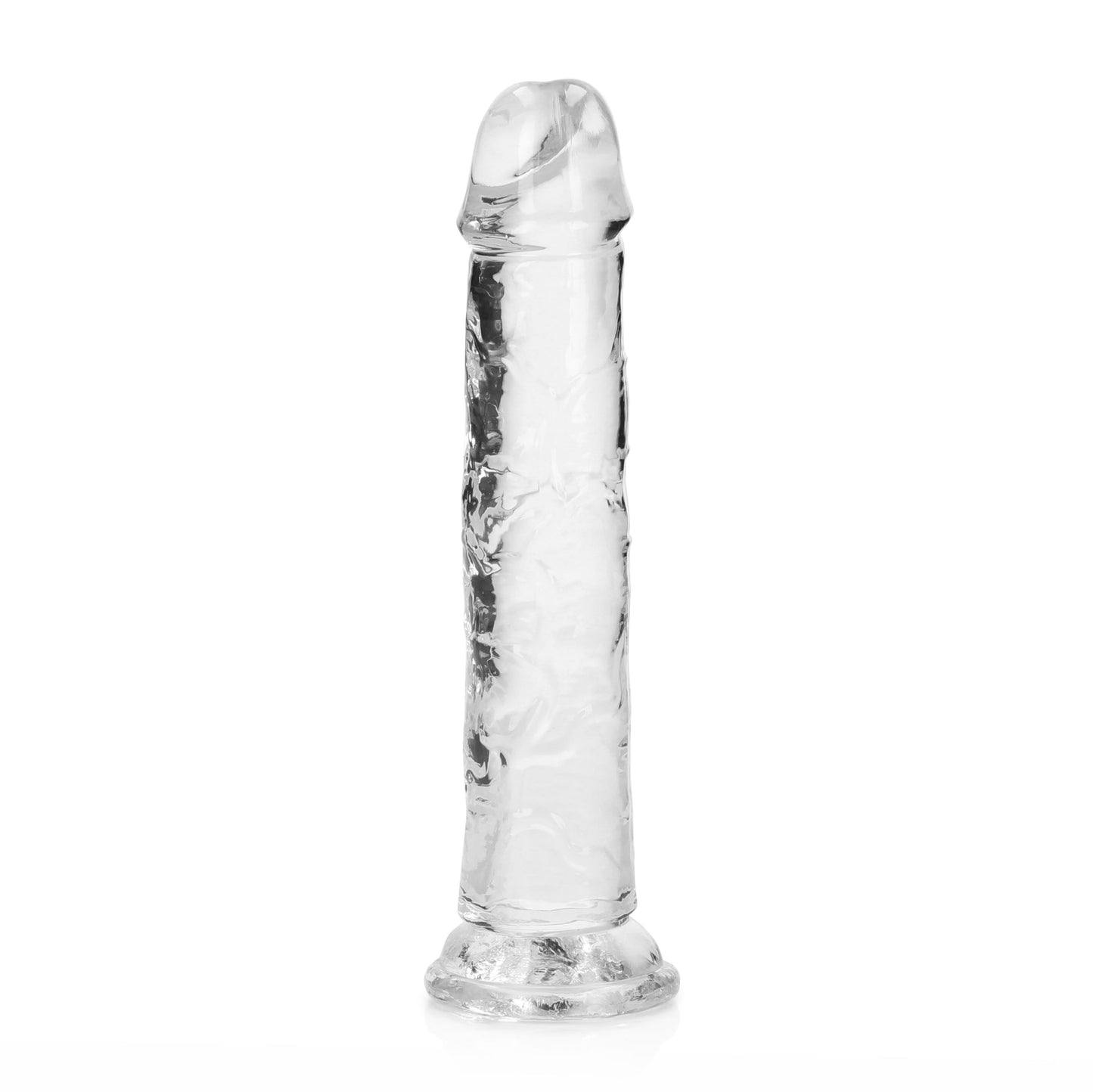 Straight Realistic Dildo Suction Cup - 7'' / 18 - Tra