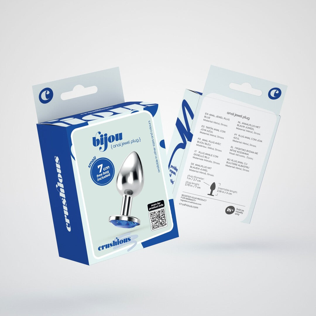 Crushious butt plug S plavi