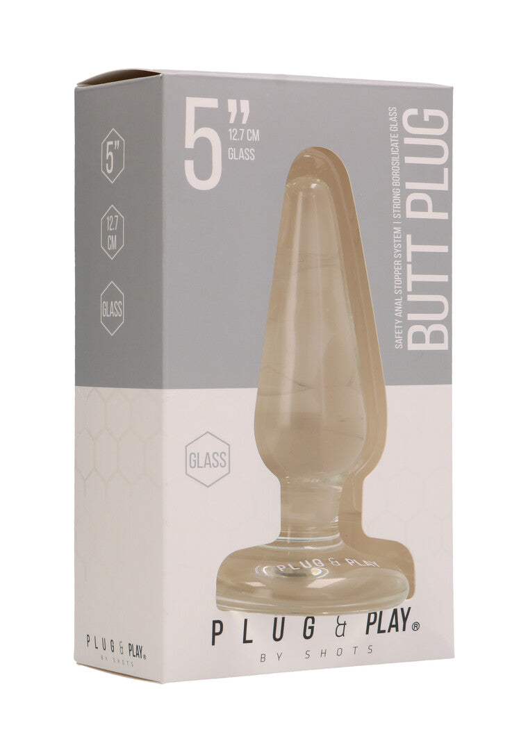 Plug & play butt plug 12,7 cm prozirni