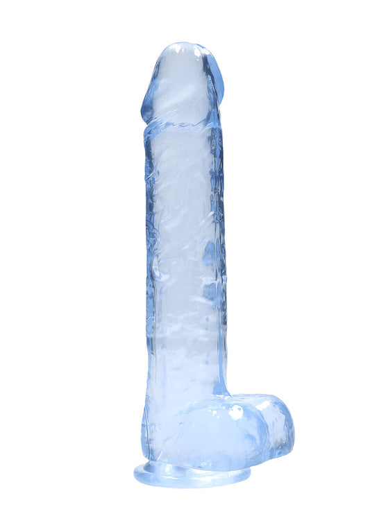 Crystal clear dildo 25 cm plavi