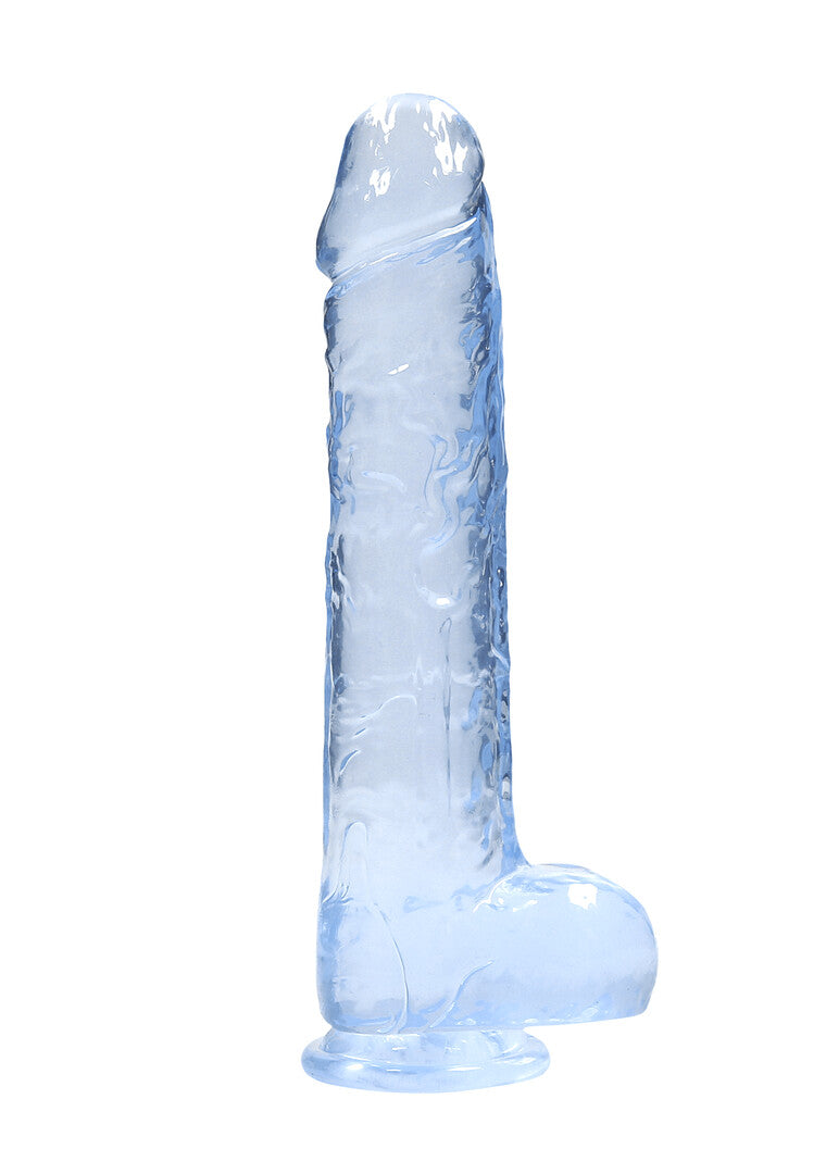 Crystal clear dildo 25 cm plavi
