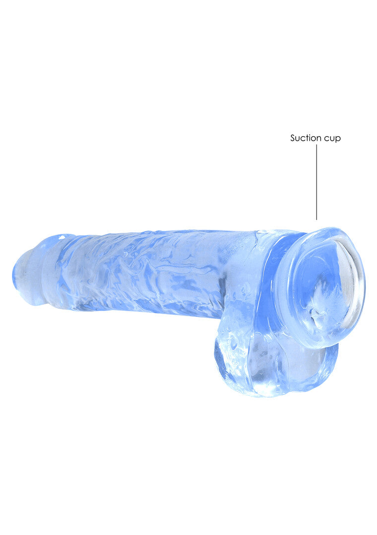 Crystal clear dildo 25 cm plavi