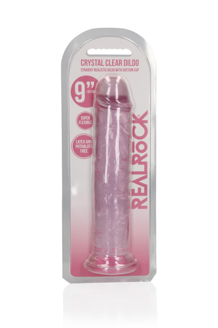 Crystal clear dildo 25 cm rozi