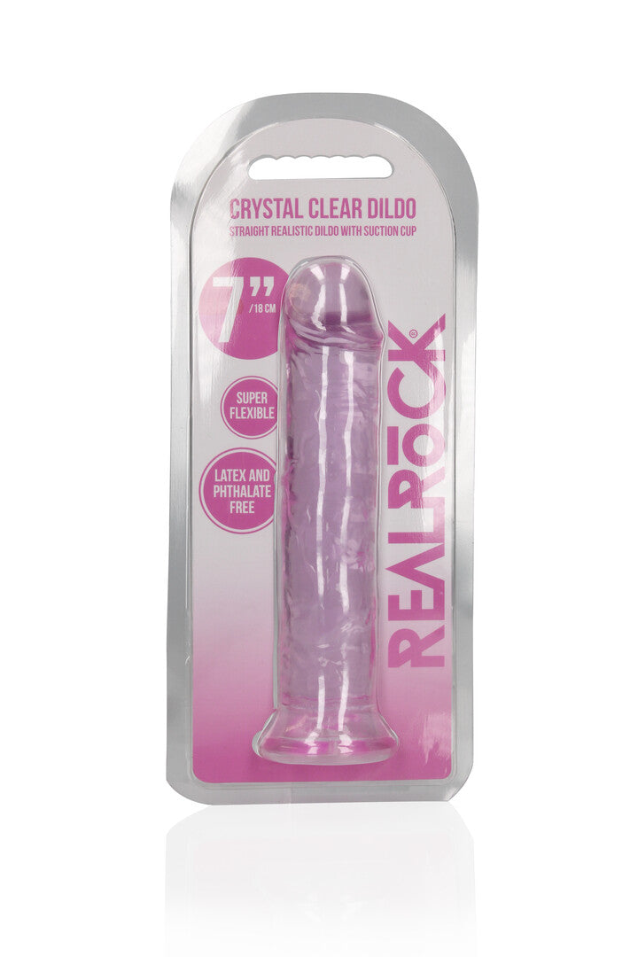 Crystal clear dildo 20 cm rozi