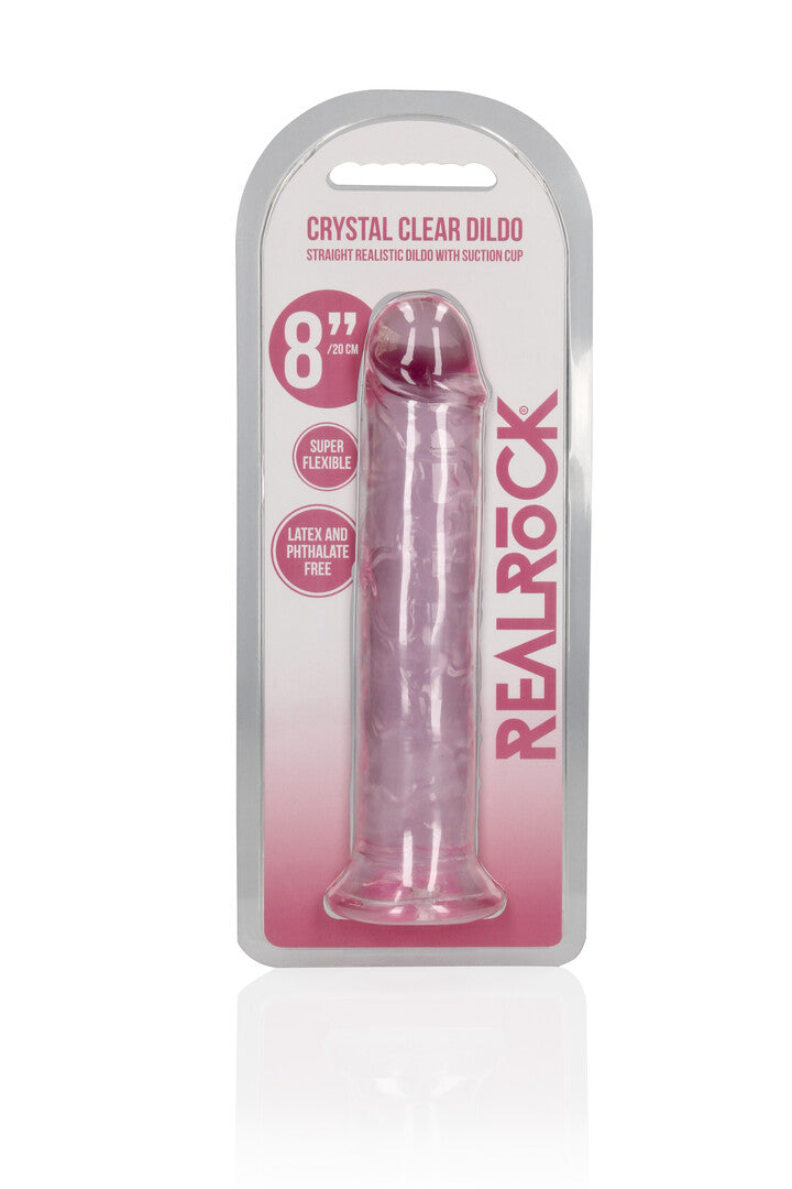 Crystal clear dildo 22 cm rozi
