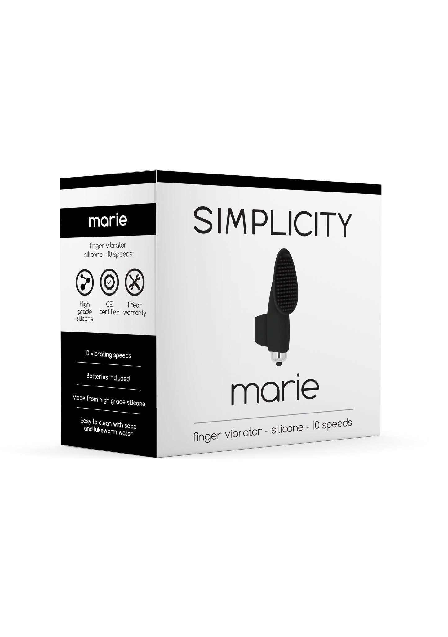 Marie finger vibrator 10 brzina, crni