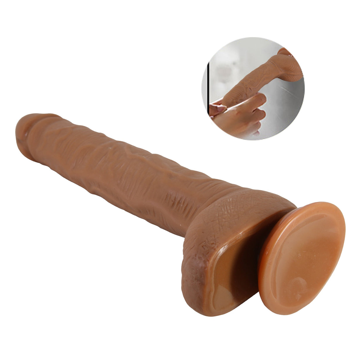 Dildo Dick 28 cm tamni
