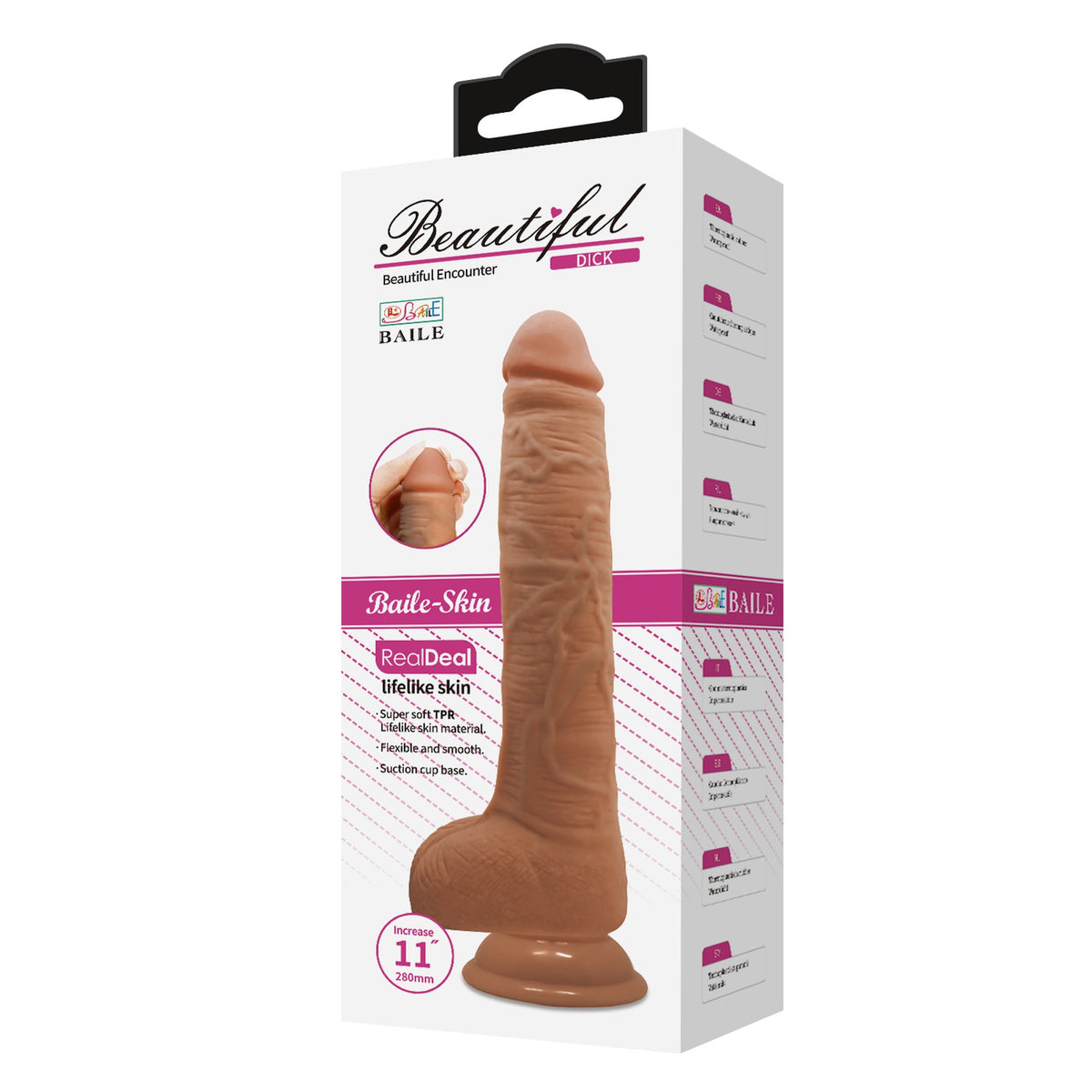 Dildo Dick 28 cm tamni