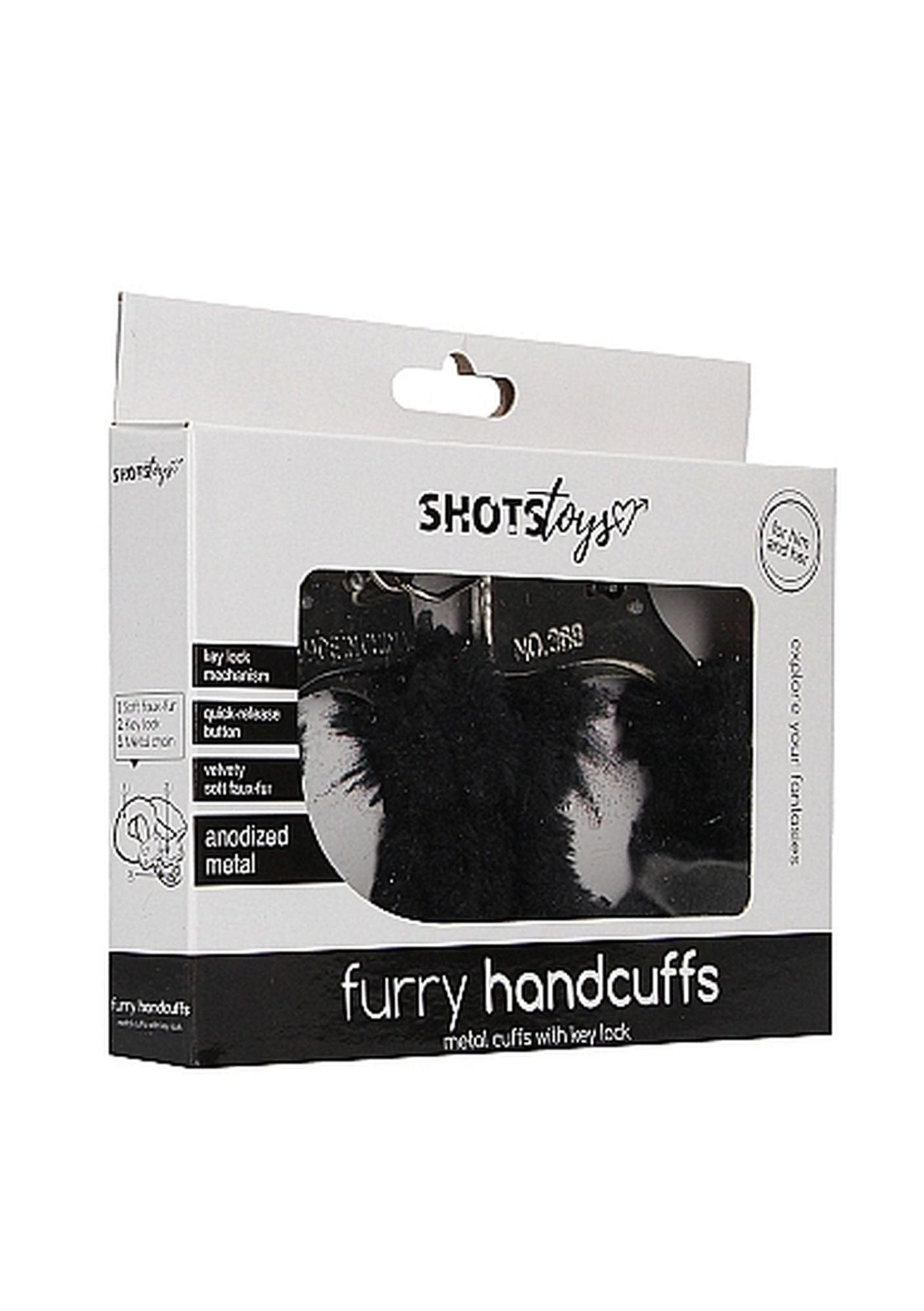 Furry cuffs crne