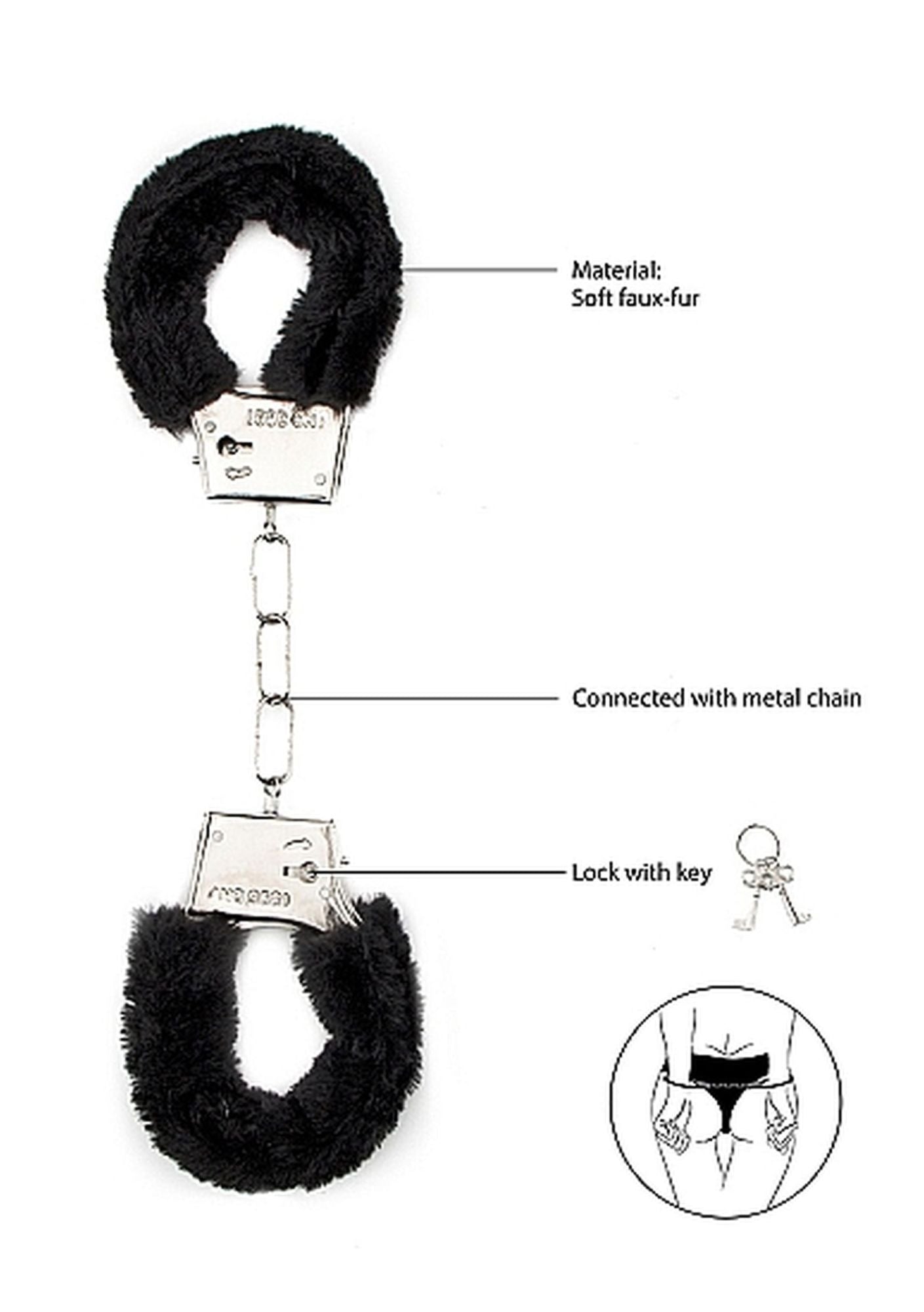 Furry cuffs crne