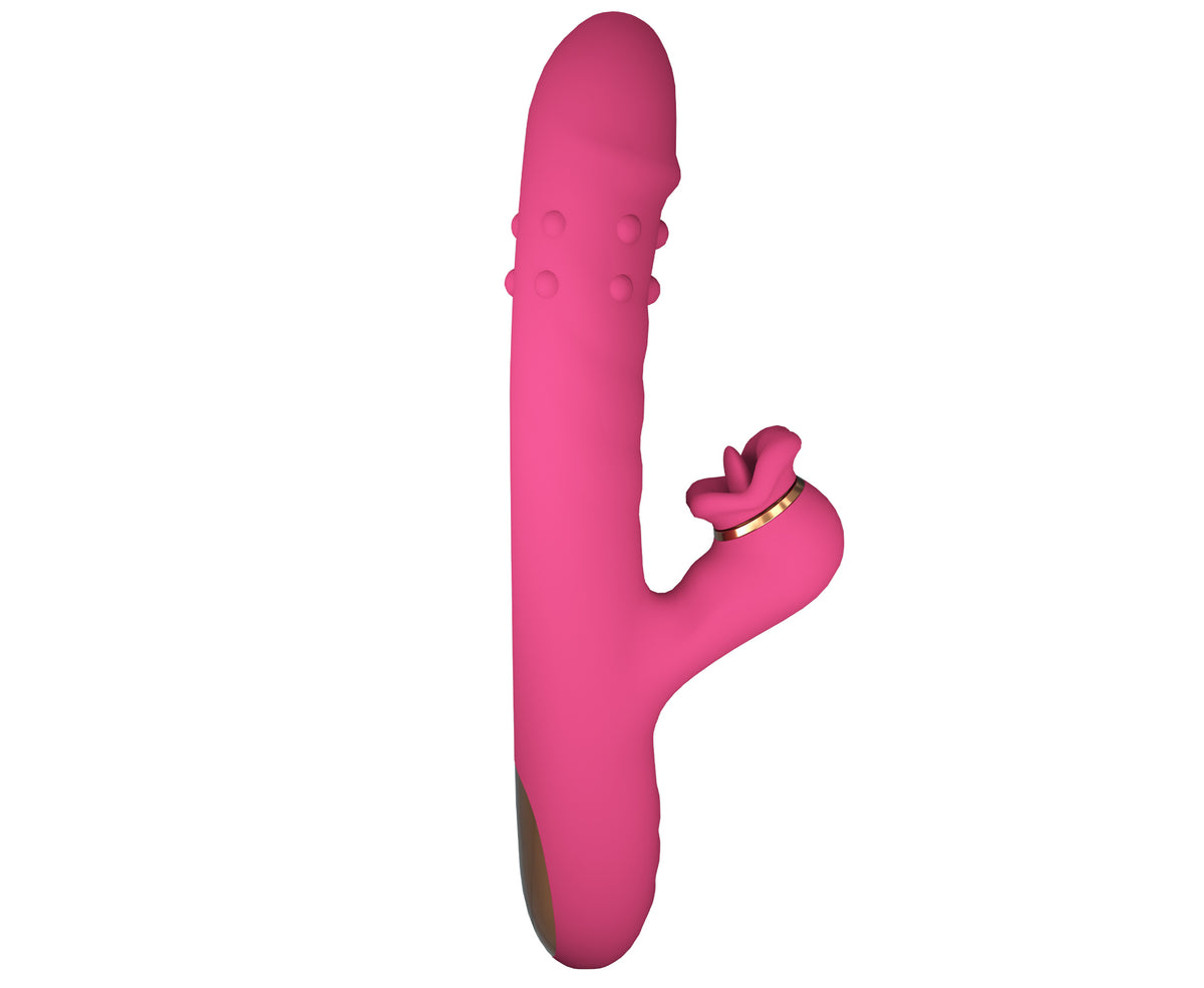 Silikonski vibrator - 7 funkcija rotacije i 7 funkcija lizanja