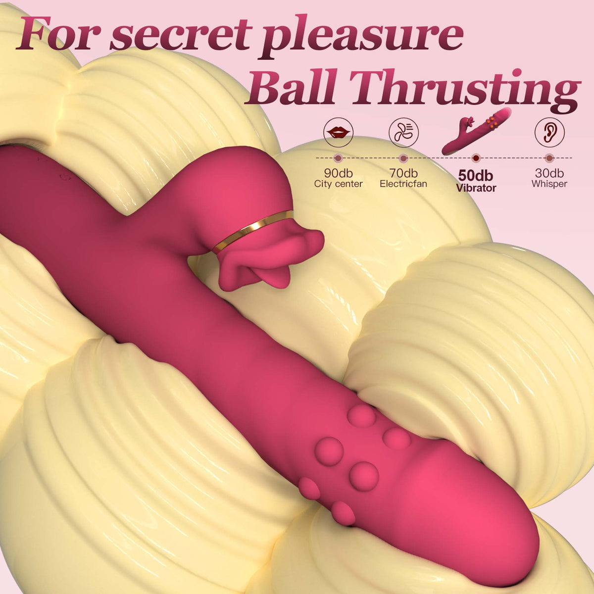 Silikonski vibrator - 7 funkcija rotacije i 7 funkcija lizanja