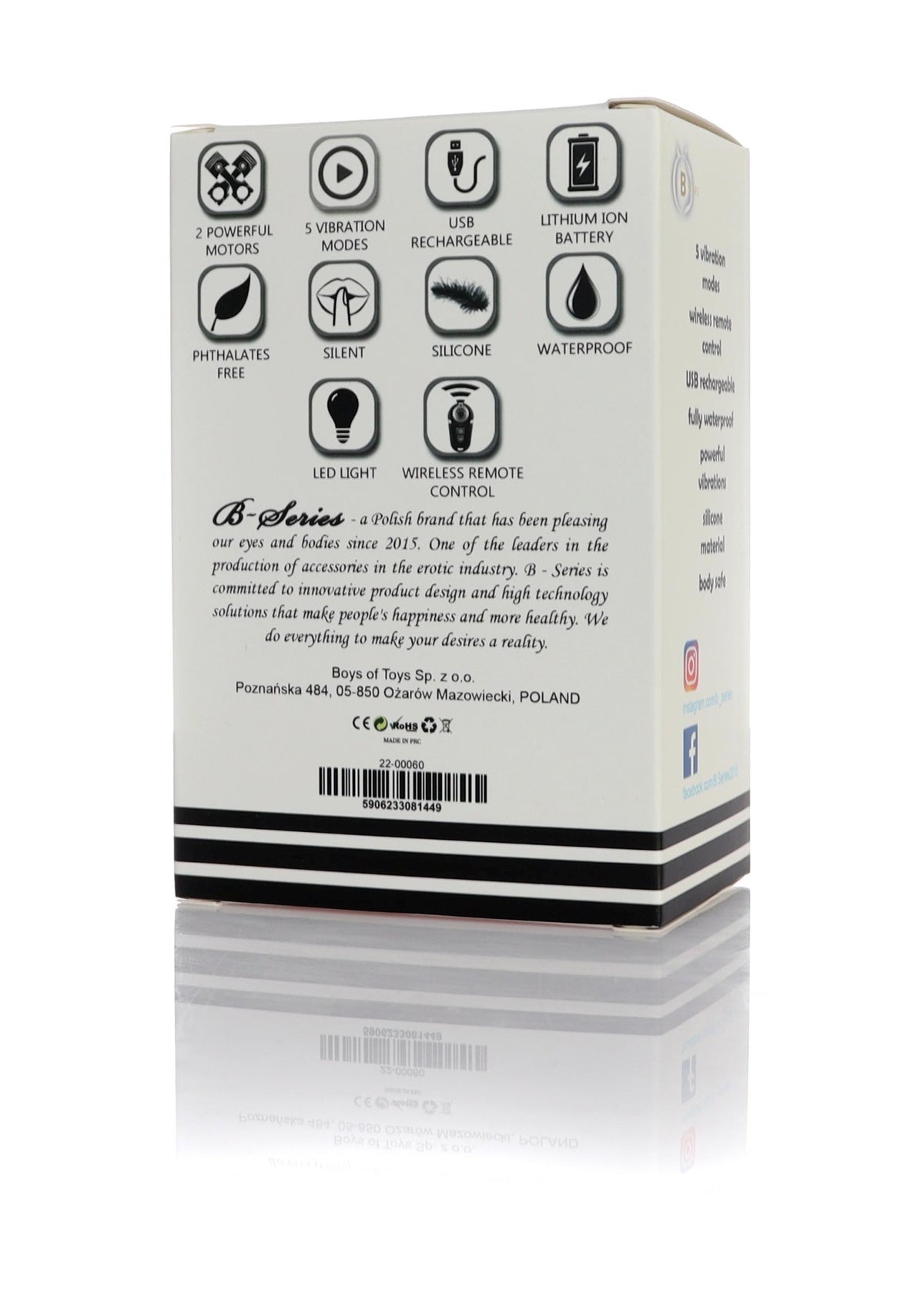 Stimulator - Masažer Dvostruki Vibrator USB 5 Funkcija / Daljinski Upravljač