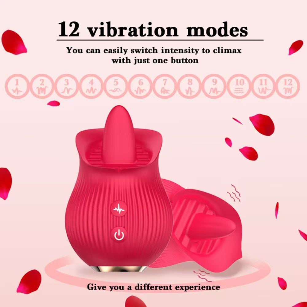 Ruža vibrator sa funkcijom lizanja
