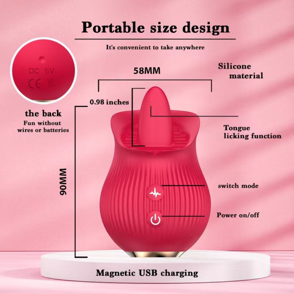 Ruža vibrator sa funkcijom lizanja