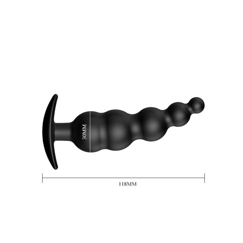 Anal Bubble Plug Black Silicone